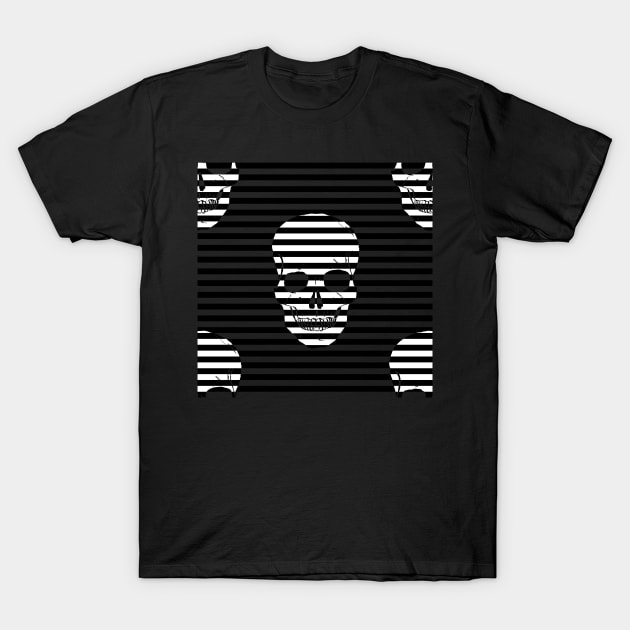 trippy skull pattern T-Shirt by B0red